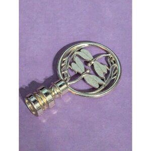 Dragon Flies Lamp Finial Cap Tapped Shade Holder Harp Gold Tone NEW